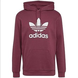 NWT! adidas Originals Trefoil Classic Men’s Crimson Burgundy Hoodie H06666